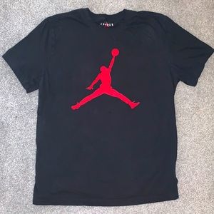Air Jordan Red Jumpman Black T-Shirt - Size M